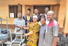 Fawzia Abagnamah donates 200 furniture sets to Kologo Primary School