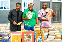 Hajia Halima Sadia Mohammad donates books to support Paga community library