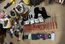 Police arrest 16 suspects, recover ammunition and suspected drugs at Gbane mining site